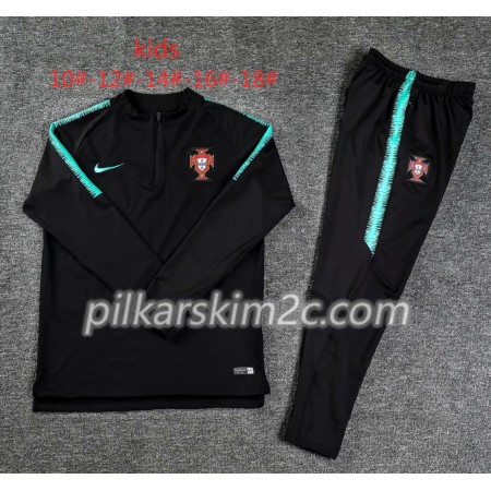 Portugalia Dziecięca Komplet Bluzy Treningowe Czarny 2018-2019